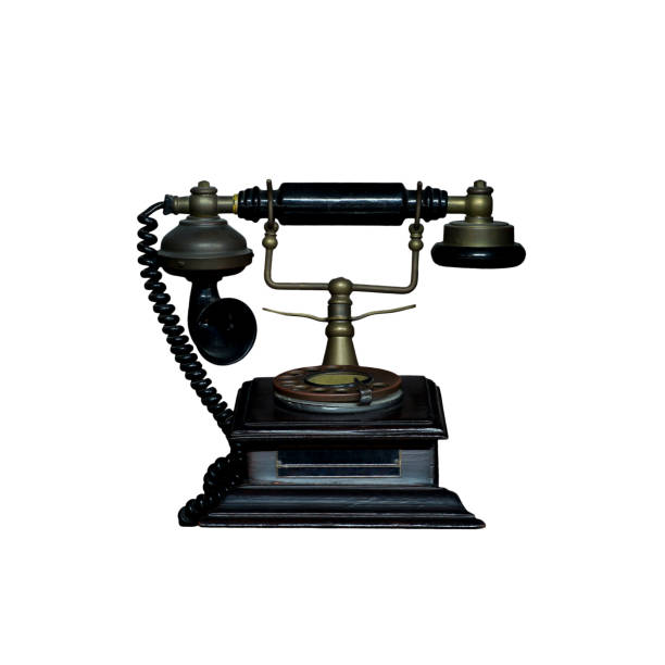 istock old vintage telephone isolated on white 859511500