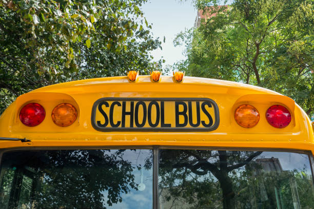 istock Front detail of a school bus 859517734