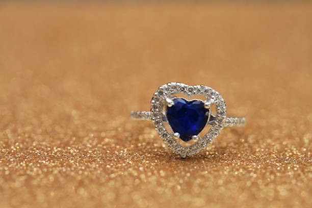 istock ring blue gemstone heart,Love Valentine day 859518064