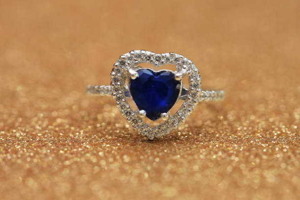 istock ring blue gemstone heart,Love Valentine day 859518132