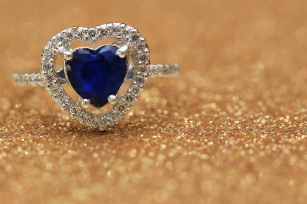 istock ring blue gemstone heart,Love Valentine day 859518204