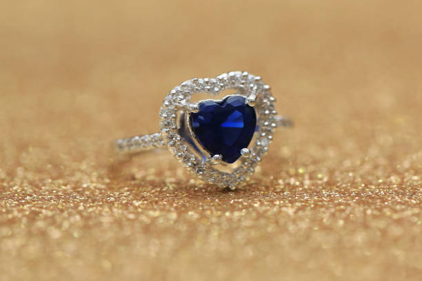 istock ring blue gemstone heart,Love Valentine day 859518408