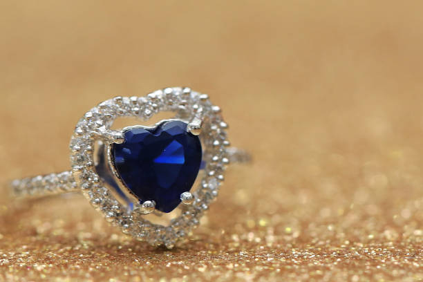 istock ring blue gemstone heart,Love Valentine day 859518514