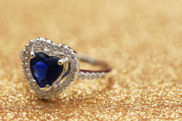 istock ring blue gemstone heart,Love Valentine day 859518682