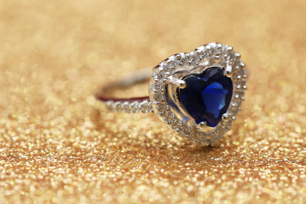 istock ring blue gemstone heart,Love Valentine day 859518706