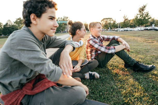 istock Friends having fun after school 859518812