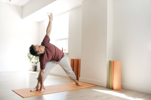 istock Yoga for people after 55 859519030