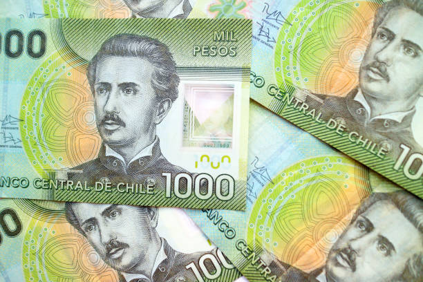 istock Chilean peso cash banknote background 859522952