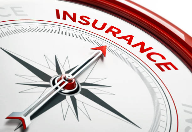 istock Insurance Concept: Arrow of A Compass Pointing Insurance Text 859528984