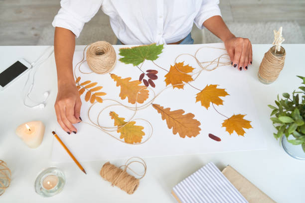 istock Designer Making Handmade Autumn Decorations 859529908