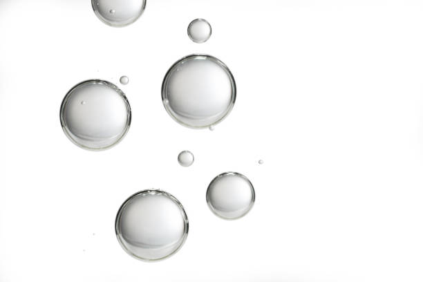 bulles isolées - silver textured gray macro photos et images de collection