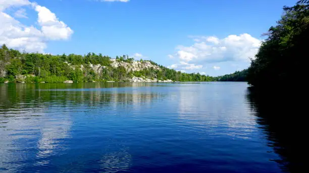 Photo of River and mountain