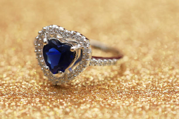 istock ring blue gemstone heart,Love Valentine day 859539694