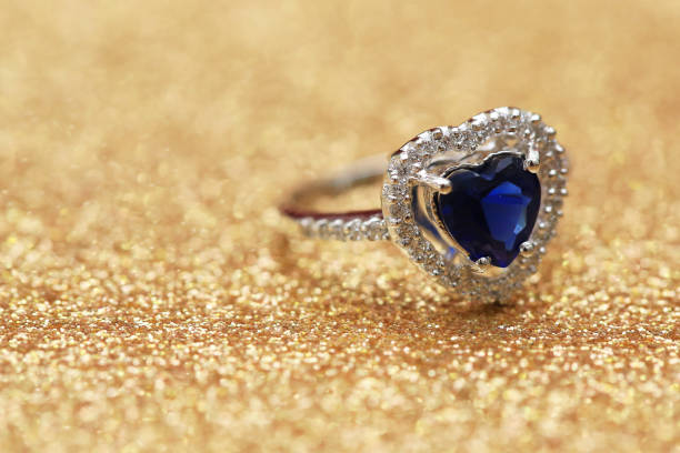 istock ring blue gemstone heart,Love Valentine day 859539732