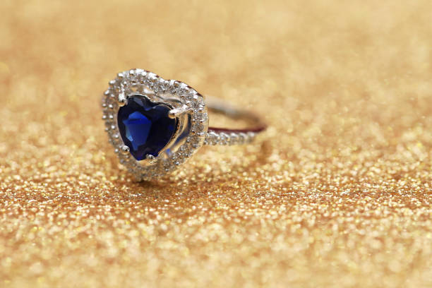istock ring blue gemstone heart,Love Valentine day 859539794