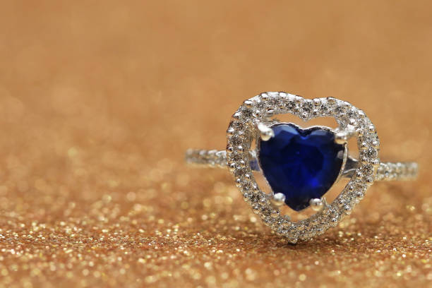 istock ring blue gemstone heart,Love Valentine day 859540164