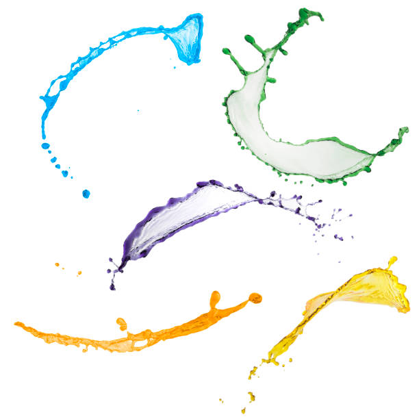 istock beautiful liquid collection of multicolored splashes over white background 859544640