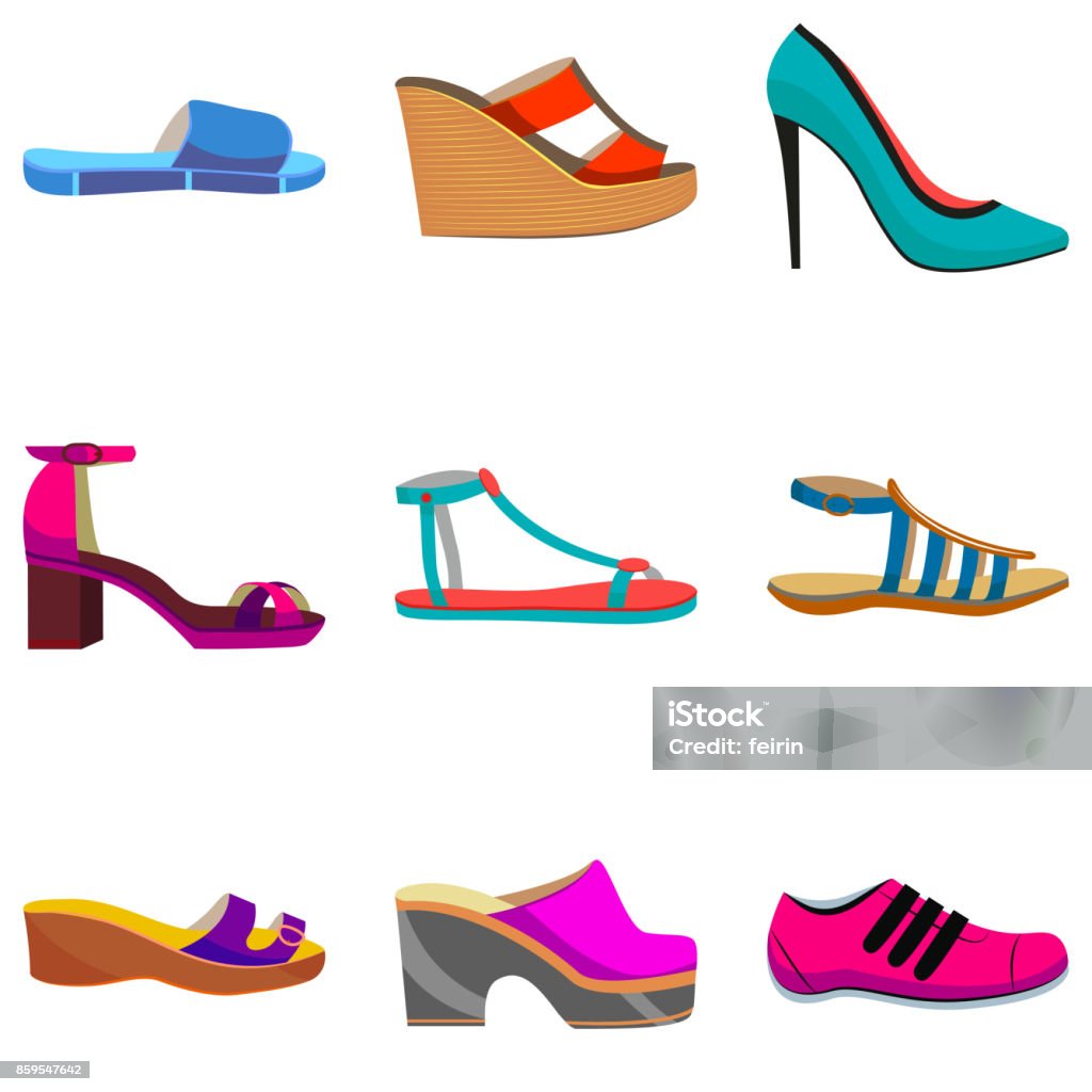 Ilustración de Conjunto De Zapatos De Mujer Zapatos Coloridos En El Estilo De Dibujos Animados Para Banners Y Folletos De Las Tiendas Vector Ilustración De Diversos Tipos De Zapatos y más Vectores Ilustración de Conjunto De Zapatos De Mujer Zapatos Coloridos En El Estilo De Dibujos Animados Para Banners Y Folletos De Las Tiendas Vector Ilustración De Diversos Tipos De Zapatos y más Vectores