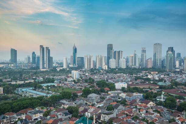 istock Jakarta Skyline at the golden hour 859553756