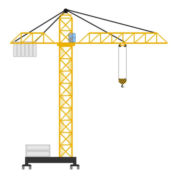 Vector illustration of Construction crane