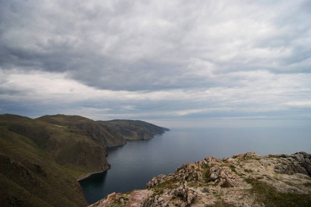 Lake Baikal in Aya bay stock photo