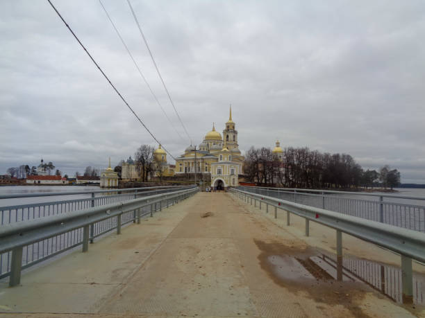 russian monastery stock photo