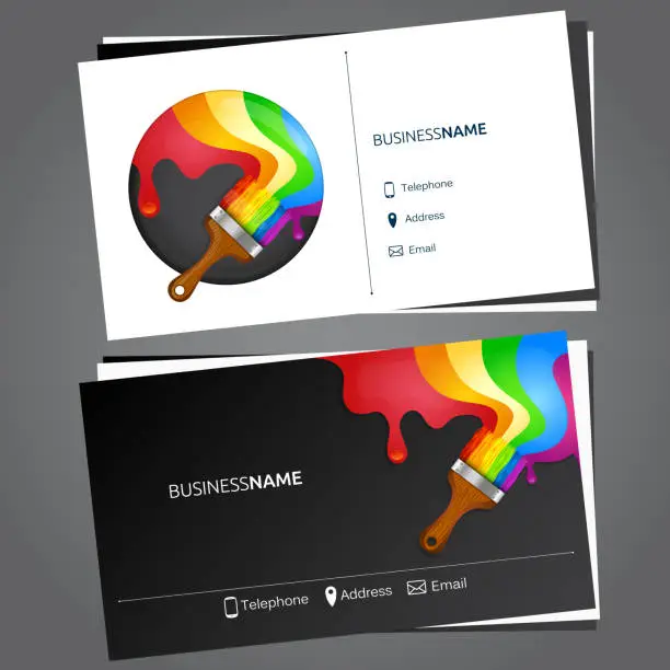 Vector illustration of Painting business card