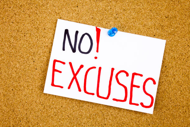 istock No more excuses A motivational handwriting on a sticky note against a cork notice 859575528