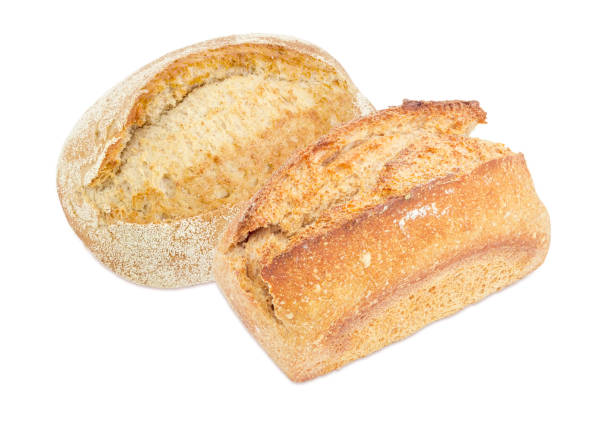 istock Two loafs of the different wheat sourdough bread 859583520