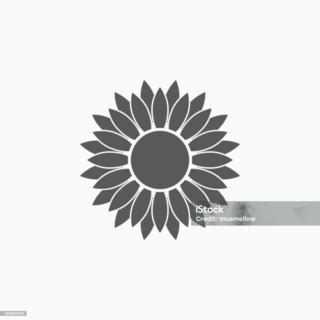 sunflower icon Sunflower stock vector