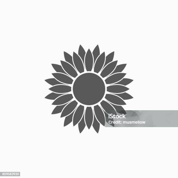 Sunflower Icon Stock Illustration - Download Image Now - Sunflower, Icon Symbol, Head