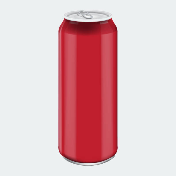 istock Red Metal Aluminum Beverage Drink. Mockup for Product Packaging. Energetic Drink Can 500ml, 0,5L 859584262
