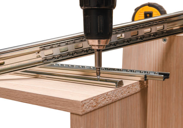 istock Assembling of furniture closeup 859587630