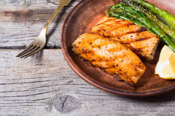 istock Fillet of grilled salmon 859587980