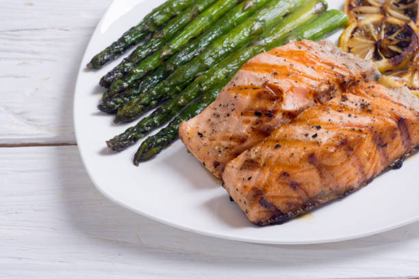 Fillet of grilled salmon