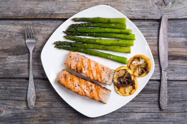 Fillet of grilled salmon