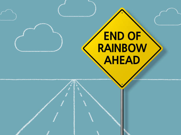 istock END OF RAINBOW AHEAD - Business Chalkboard Background 859591676