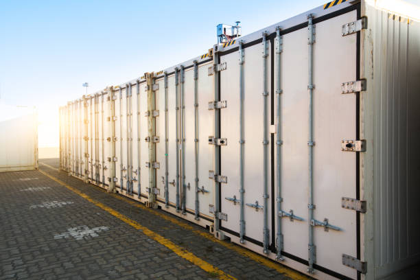 istock Industrial Container yard for Logistic Import Export business 859593098
