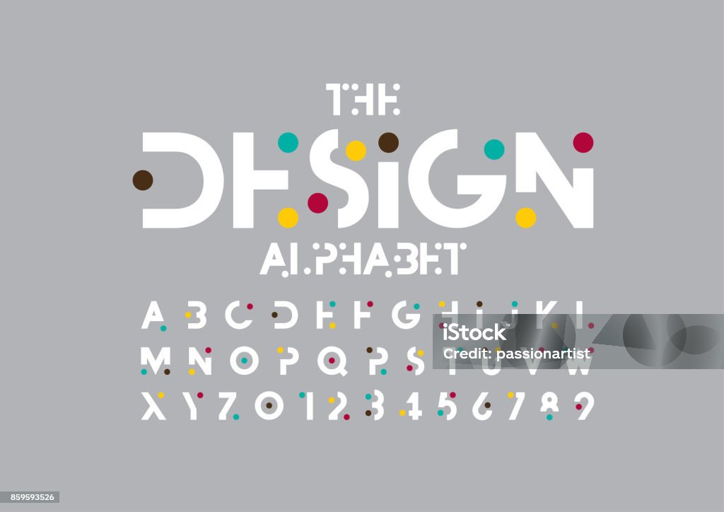 Abstract alphabet Vector of modern abstract font and alphabet Alphabet stock vector