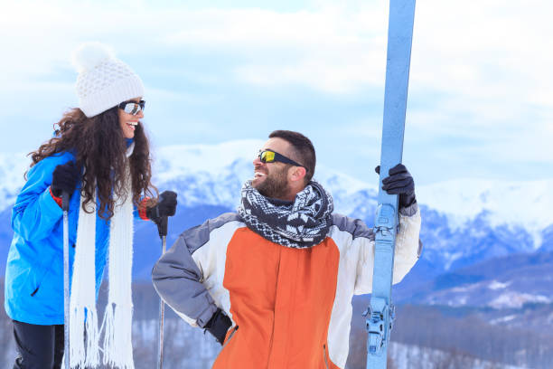 istock Skiers having fun in snow mountain 859600728