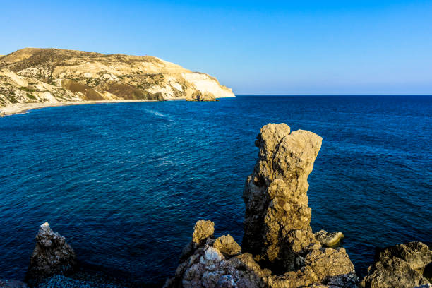 Sunset in the Bay with blue water