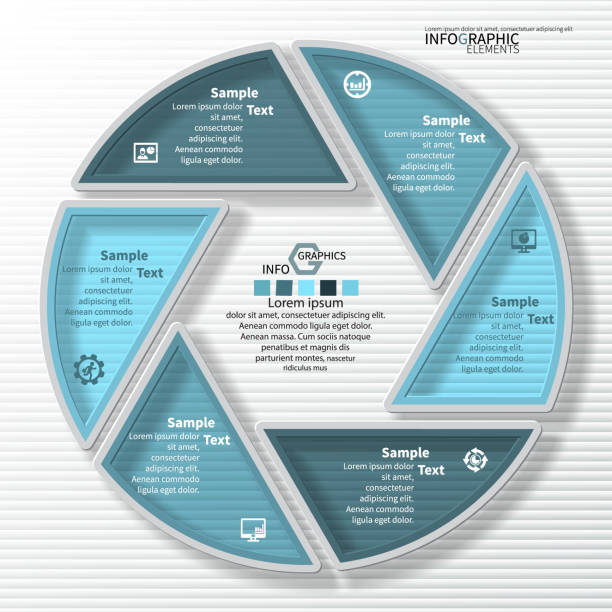 Abstract 3D Paper Infographics vector abstract 3d paper infographic elements.Circular infographics 156 number stock illustrations
