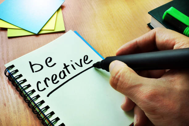 istock Hand  writting title Be creative. Inspiration concept. 859610674