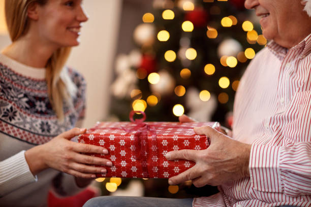 istock Exchanging Christmas Gifts 859611000