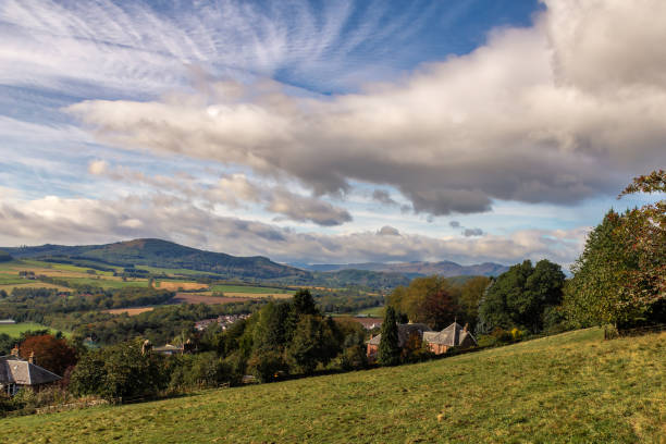 istock Beautiful Crieff Hillside, Valleys and Forrest Walks in Scotland 859623994