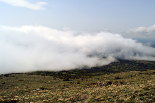 fog, mountains, landscape