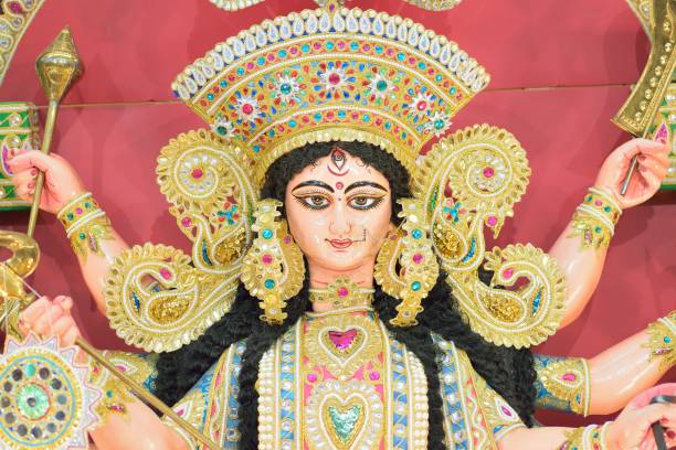 istock Clay idol of Hindu Goddess Durga during Durga Puja festivals 859647418