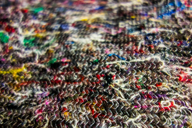 istock Messy Rejected Fabric Wool Rug or Material Close Up 859650156