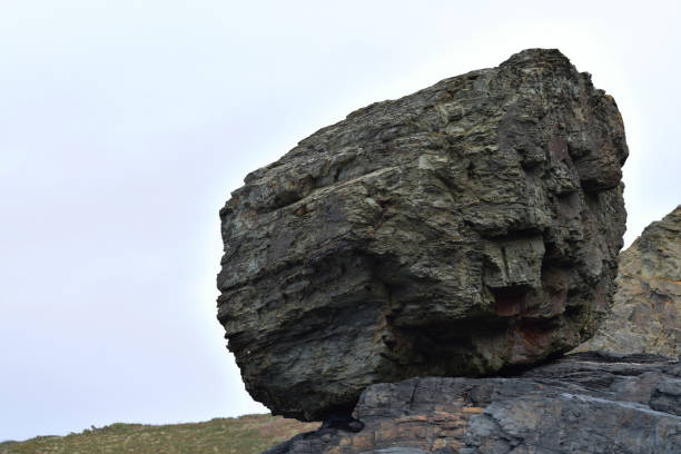 istock Isolated boulder on the cliff Tregardock 859654246