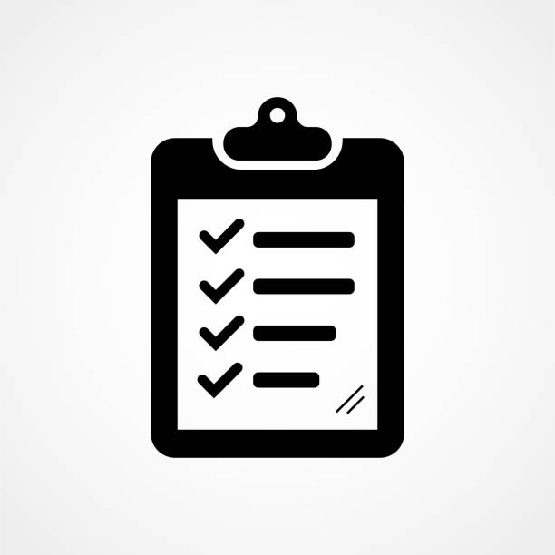 점검목록 아이콘크기 - checklist stock illustrations